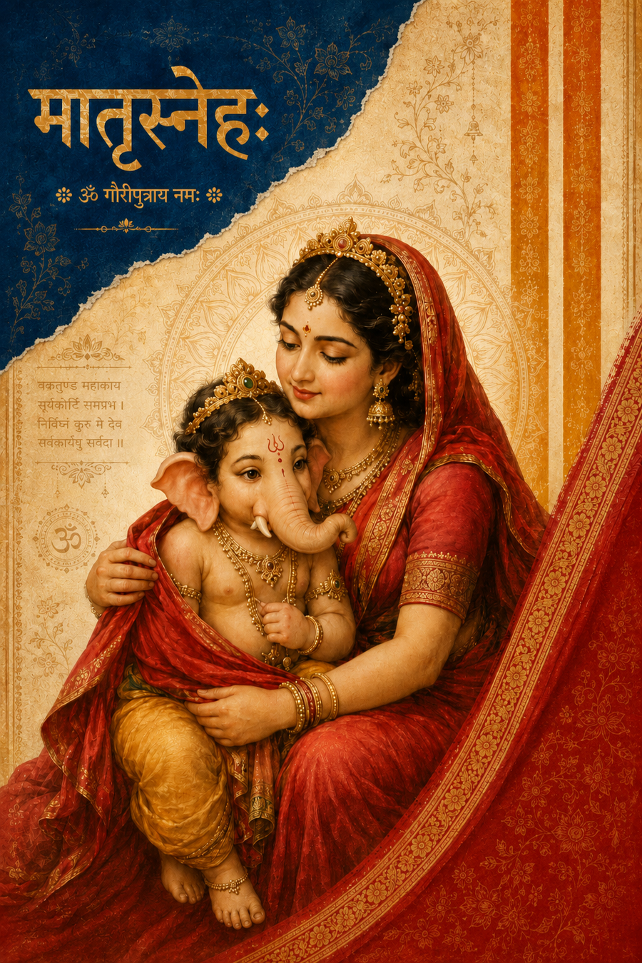 Matrisneh Baal Ganesh poster in set of three