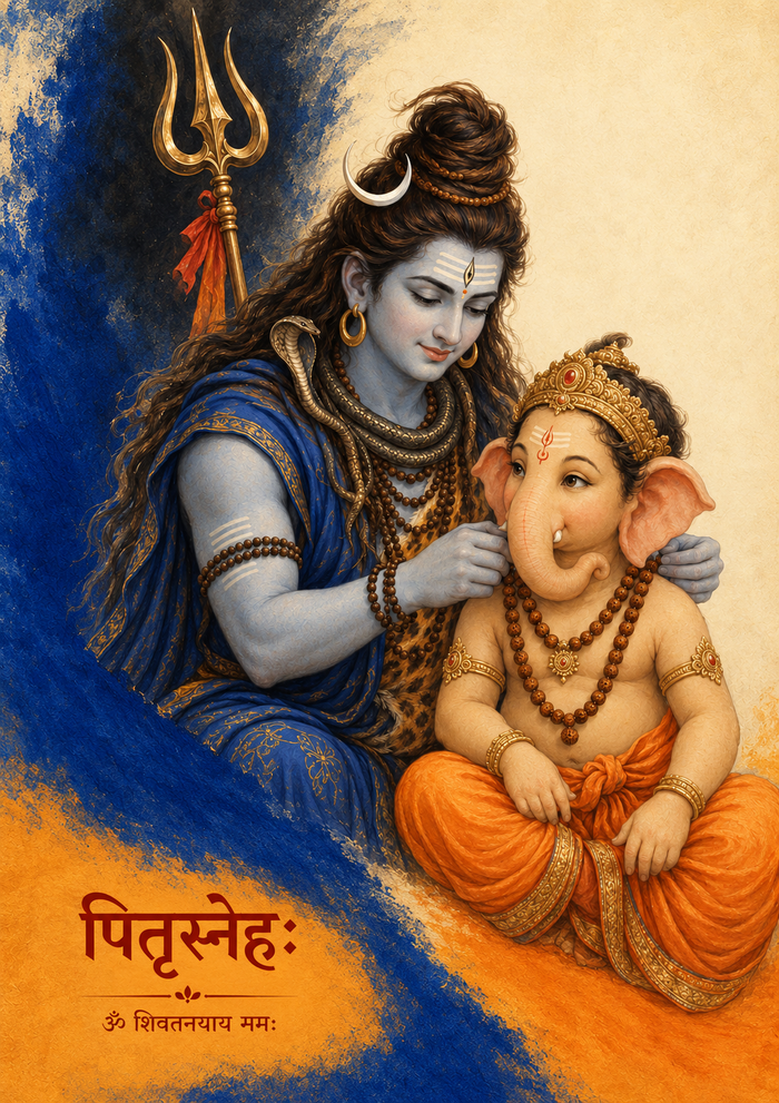 Pitrisneh Mahadev and Baal Ganesh poster in set of three