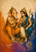 Sahodaro Baal Ganesh and Kartikeya poster in set of three